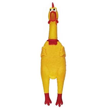 Imagem de Frango de Borracha para Pet 28,5cm Brinquedo Cães Cachorro