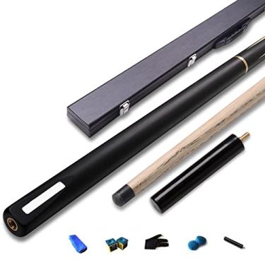 Imagem de LIUHD Tacos de bilhar de bilhar, ferramenta de bilhar de entretenimento para sinuca de 3/4 com acessórios de extensão de 15 cm, bastão de bilhar de madeira para sala de jogos, bilhar, bar, encaixotado, 9,8 mm