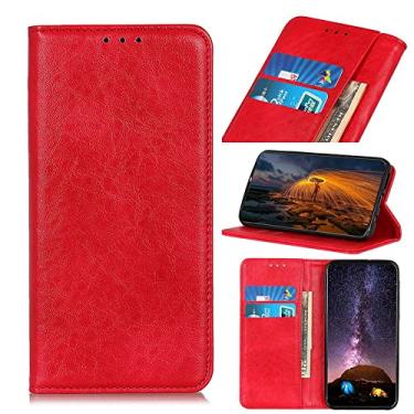 Imagem de Capa de caso flip Para Sony Xperia 1 4 Tampa da caixa da carteira, suporte magnético Flip Protective Leather Casal Tolder Case de telefone Suatible para Sony Xperia 1 IV Capa de volta (Color : Red)