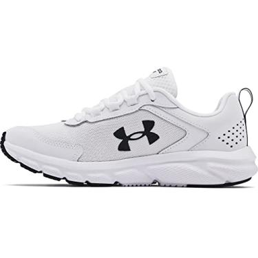 Imagem de Under Armour Charged Assert 9 feminino, Branco (101)/Preto, 7.5 Wide