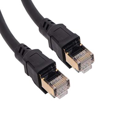 Imagem de Cabo de rede Ethernet LAN Cablecc RJ45 Cat8 25/40 Gbps para roteador laptop 2M