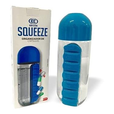 Imagem de Garrafa Água Squeeze Porta Comprimidos - Bic