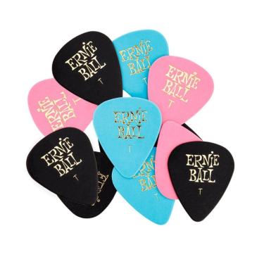 Imagem de Palheta Ernie Ball Celulose Fina Cores Sortidas 12 UN P09176