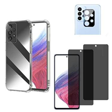 Imagem de Kit Capa Anti Impacto Compatível com Galaxy A73-5G + Película Privacidade + Película Câmera