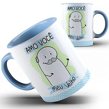 Imagem de Caneca azul Papai Flork Pai amo você meu velho