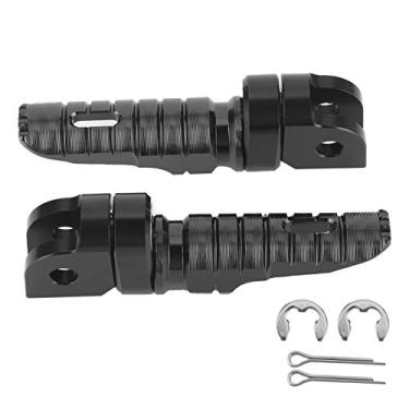Imagem de Aramox Motorcycle Foot Rest,1 Pair Front Left Right Foot Pegs Pedals Aluminum Alloy Replacement Part for CB125R CB300R CB1300SF CB600F(Black)