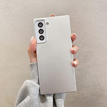 Imagem de Capa de telefone macia de silicone líquido quadrado para Samsung Galaxy S21 S20 FE S10 Plus S9 Note 20 Ultra 10 Pro tampa traseira, prata, para S10 Edge