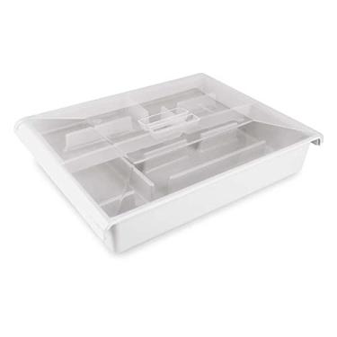 Imagem de Porta Talheres com Gaveta e Tampa Plasútil Branco