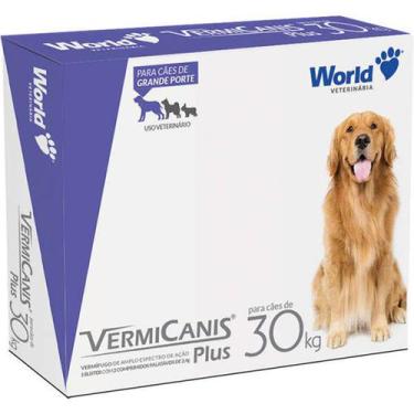 Imagem de Vermicanis Plus Vermífugo Cães 30 Kg - 4 Comprimidos - World