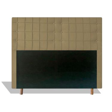 Imagem de Cabeceira Estofada Paris 90cm Cama Box Solteiro Suede Bege