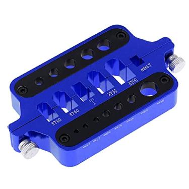 Imagem de Estação de solda universal de alumínio Vgoohobby auxílio de solda para XT60 XT90 T Deans plug conector bala plugue banana, azul