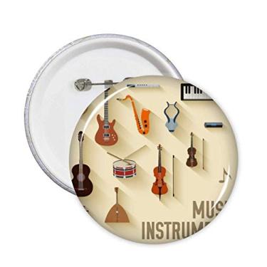 Imagem de Combinação de instrumentos musicais, alfinetes de padrão de crachá, botão, emblema, acessório, decoração, 5
