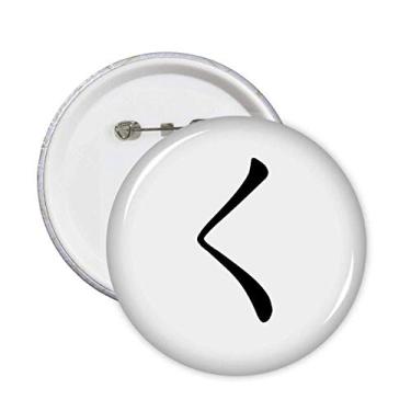 Imagem de Broche de personagem japonês Hiragana KU com emblema de botão, 5 peças