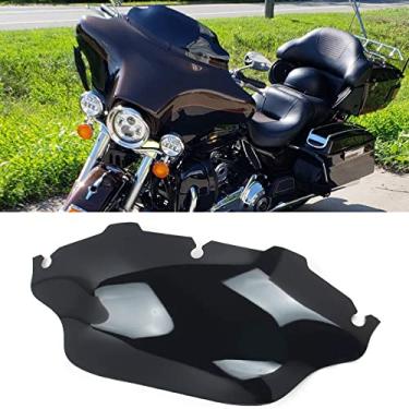 Imagem de FINMOKAL Pára-brisa preto onda 8" para Harley Touring Electra Glide FLHT 1996-2013
