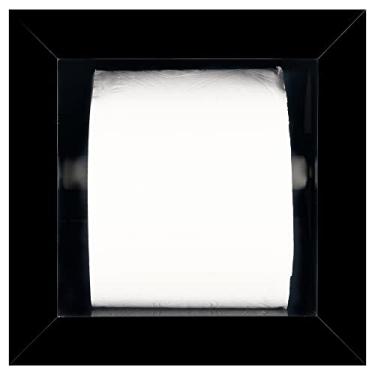 Imagem de Porta Papel Higiênico/Papeleira Em Porcelanato Polido (Preto Liso)