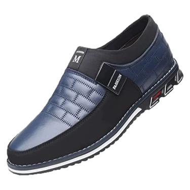 Imagem de Mens Shoes,Mens Oxford Derby Orthopedic Leather Shoes Mens Casual Shoes Fashion Sneakers Men Walking Shoes Business Office Comfort Loafers Zapatos Para Hombre (Color : Blue, Size : 44 EU)