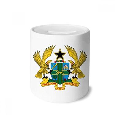 Imagem de DIYthinker Porta-moedas de cerâmica com emblema nacional da África do Gana, porta-moedas