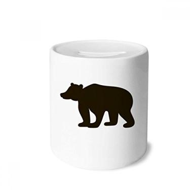 Imagem de DIYthinker Porta-moedas de cerâmica com desenho de animal fofo de urso preto