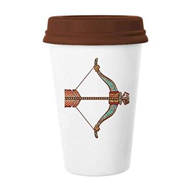 Imagem de Caneca de cerâmica com símbolo do zodíaco da Constelação de Sagitário Copo de café Copo de cerâmica