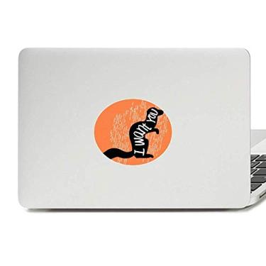 Imagem de Adesivo de notebook com emblema de animal de esquilo preto com desenho de vinil natural