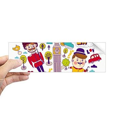 Imagem de DIYthinker Adesivo retangular em formato de coração para cabine telefônica vermelha Grã-Bretanha, Reino Unido, adesivo para janela