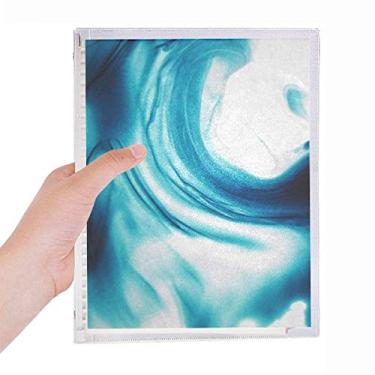 Imagem de Caderno abstrato transparente com pigmento azul líquido, folha solta, diário recarregável, papelaria