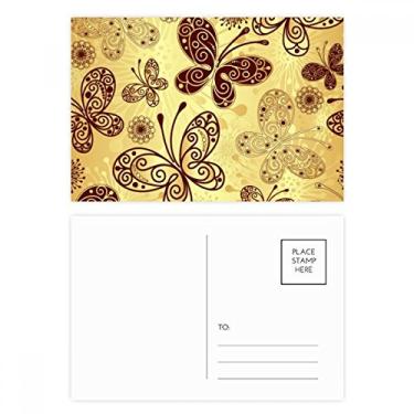 Imagem de Cartão postal de aniversário com borboleta amarela para papel de parede