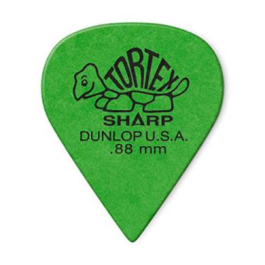 Imagem de Palheta Dunlop 412P.88 Tortex® Sharp, verde, 0,88 mm, pacote com 12