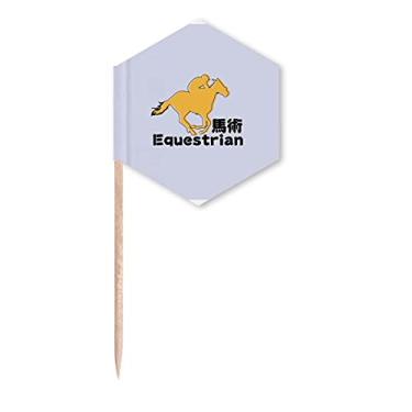 Imagem de Bandeiras de palitos de palitos esportivos para equitação com probabilidade de votação, palitos de cupcake, festa comemoração