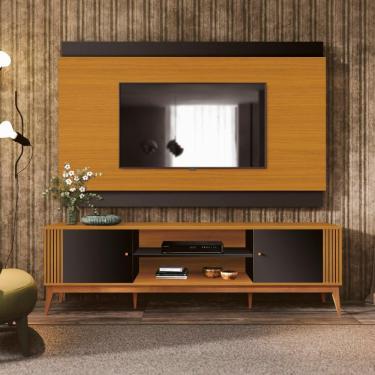 Imagem de Rack Ripado 2 Portas com Painel para TV até 75 Polegadas Grecia 200cm