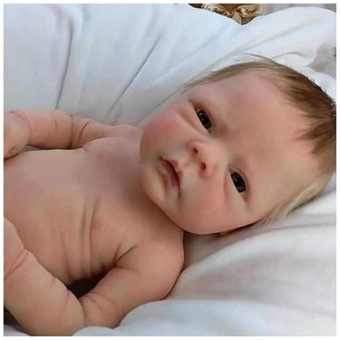 Imagem de SHENGX Bonecas renascidas de 18 polegadas menino/menina - boneca bebe reborn silicone realista/com bico de garrafa roupas e acessórios Simulação de bonecas e bonecas infantis bebês renascidos,Menino