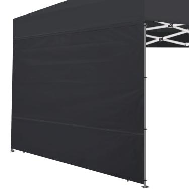 Imagem de Joramoy Paredes laterais de tenda de dossel 10 × 10 para dossel pop-up, toldo instantâneo com camada de proteção UV e à prova d'água, 1 pacote apenas para parede lateral (preto)