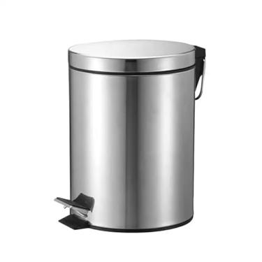 Imagem de Lixeira Inox 5 Litros Cesto Para Banheiro Cozinha com Pedal