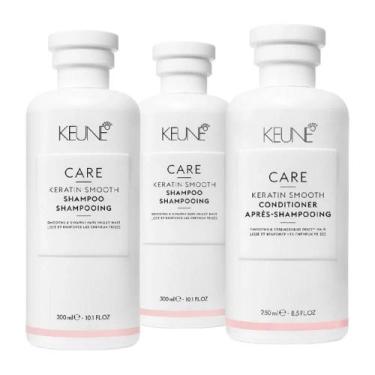 Imagem de Kit Keune Care 2X Keratin Smooth Shampoo 300ml, Condicionador 250ml -