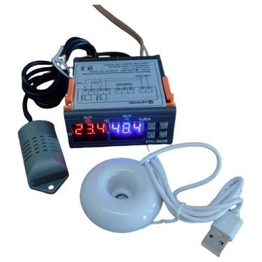 Imagem de Controlador De Temperatura e Umidade Para Chocadeira Viveiro Gaiola Ovo Galado Galinha Codorna e Outros