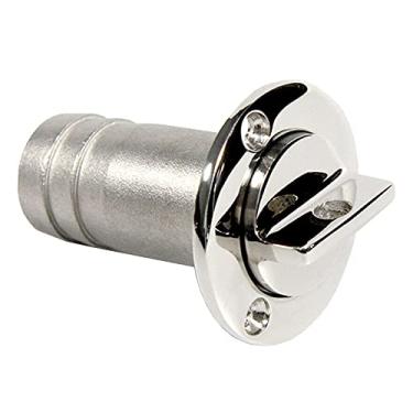 Imagem de ISURE MARINE Plugue de ralo de guirlanda de barco de 2,54 cm, enchimento/deck de combustível a gás com tampa sem chave, espelho marinho, ferragens de aço inoxidável polido 316 para barcos, iates e caravanas