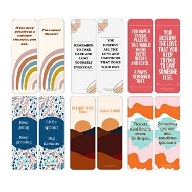 Imagem de Creanoso Lembretes diários para você mesmo (2 conjuntos x 6 cartões) – Conjunto de cartas inspiradoras diárias – Cortador de página de livro interessante – Ótimo presente para adultos e adolescentes