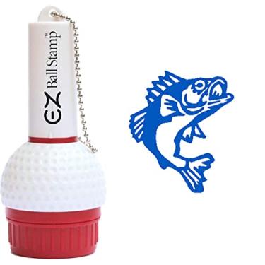 Imagem de EZ BALL STAMP Carimbo de bola de golfe – Secagem ultrarrápida, marcador de tinta livre de manchas para personalizar sua bola (baixo azul)