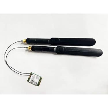 Imagem de WayPonDEV Módulo de placa de rede sem fio AC 8265 de banda dupla, fator de forma M.2 para N-VI-DIA Jetson Nano suporta WiFi de banda dupla de 2,4 GHz/5 GHz e Bluetooth 4.2