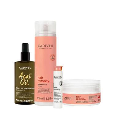 Imagem de Kit Cadiveu Essentials Hair Remedy Shampoo Máscara Ampola E Açaí Oil 6