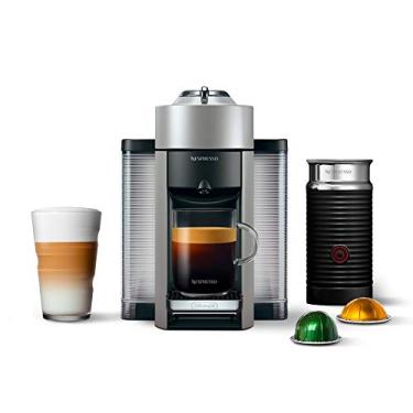 Imagem de Nespresso Máquina de café e café expresso Vertuo da De'Longhi com espumador de leite, prata