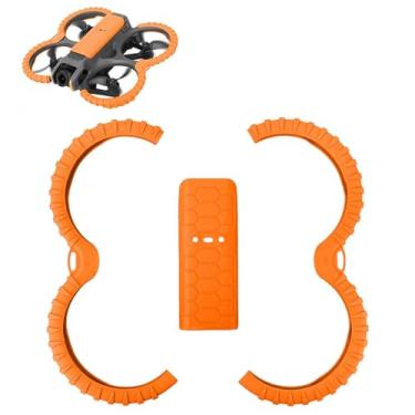 Imagem de Anel protetor de hélice com placa protetora traseira para drone DJI Avata 2 acessórios anticolisão (laranja)