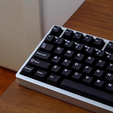 Imagem de Conjunto de teclas translúcidas Doubleshot com 114 teclas, perfil cereja, preto, adequado para teclado mecânico Cherry Mx 61/64/87