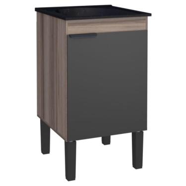 Imagem de Gabinete Com Tanque Para Lavanderia Olinda Preto