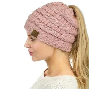 Imagem de Touca Inverno Gorro de Lã Feminina Com Furo Para Rabo De Cavalo - Supr