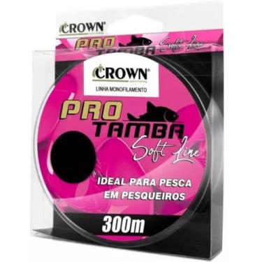 Imagem de Linha Pro Tamba Monofilamento Crown Rosa Pink 0,37 27Ib 300M