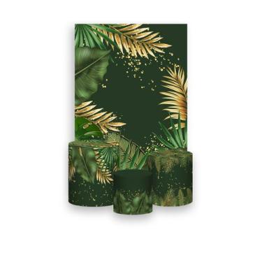 Imagem de Painel De Festa Vertical 1,50 x 2,20 + Trio De Capas Cilindro - Tropic