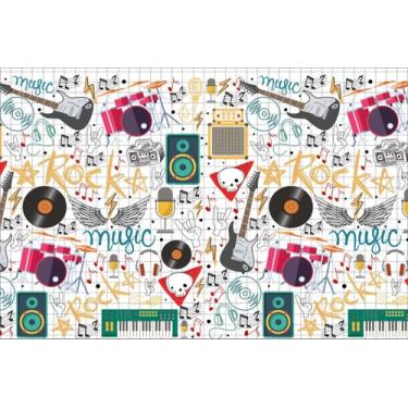 Imagem de Painel de Lona Instrumentos musicais Rock Music 100x070cm - Fabrika de