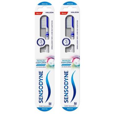Imagem de Escova de Dente Ext Macia Proteção Completa Sensodyne Kit X2