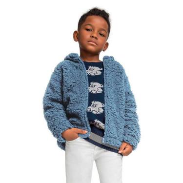 Imagem de Jaqueta Infantil Menino Urso Inverno Fleece Plush Inverno - anjo da ma